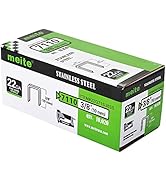 meite 71/10 22 Gauge 304 Stainless Steel Upholstery Staples, 3/8-Inch Crown with 3/8-Inch Leg Len...