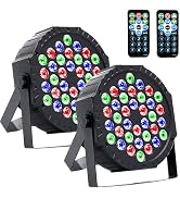 VYmaksran LED Par Lights with DMX Control,DJ Stage Light RGB 36 LED Uplights with Sound Activated...