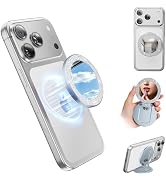 Blissfuhue Portable Double-Sided Magnetic Phone Holder with Mirror, for Magnetic Phone Grip,Folda...