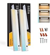 Ansen 2Packs of Under Cabinet Lighting Hardwired, 18in 15W 998LM Dimmable Led Light for Kitchen/C...