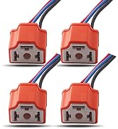 Qasim H4 HB2 9003 Wiring Harness Headlight Socket Heavy Duty Ceramic Headlight Connector for Car ...