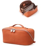 EACHY Travel Makeup Bag, Cosmetic Pouch Organizer, Toiletry Bag for Women | Soft PU Material, Mul...