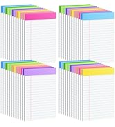 36 Pack Legal Pads Bulk, 5x8 Inch Rainbow Notepad, Note Pads College Ruled Perforated Memo Pad fo...