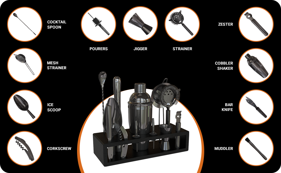 drinks set bar shaker