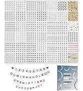 Mio Angle Letter Beads 1300Pcs 6 x 6mm 39 Styles Friendship Bracelets Assorted Alphabet Beads Pre...
