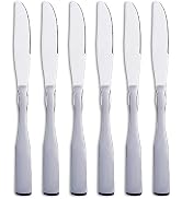 FULLYWARE Dinner Knives, Stainless Steel 8.7" Heavy Duty Table Knife Silverware, Metal Cutlery Se...