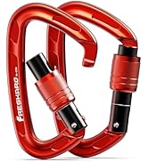 FresKaro 25kN Screwgate Climbing Carabiner, UIAA and CE Approved, 7075 Aircraft Aluminium, Lightw...