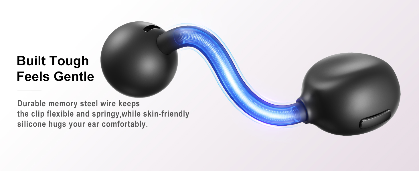 Open Ear Earbuds Clip-On Earbuds Comfortable Secure Fit