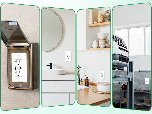 20Amp GFCI Outlet with USB C & USB A Ports for every room