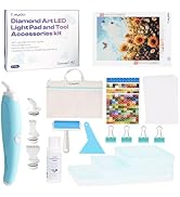 Caydo 31 PCS All Inclusive Diamond Art Accessories Kit, A4 LED Light Pad Set with Diamond Art Sea...