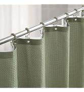 Lameirose Shower Curtain and Liner Set, 3 in 1 Waffle Shower Curtain Set with 12 Double Sided Sho...