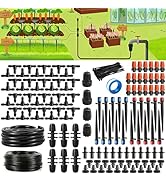Aienxn 135PCS 240FT Drip Irrigation System Set, Automatic Drip Irrigation Kit for Greenhouse, Yar...