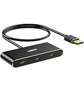 Loryi 3-Port Displayport Splitter,DP1.4 to 3×DP Multi-Monitor Splitter,Single 8K, Dual 4K 120Hz,M...