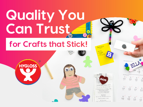 Peel and stick design no tools no mess, quality you can trust for crafts that stick!