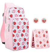 RHOTALL Portable Travel Carrying Case Compatible with Nintendo Switch/Oled/Lite, Large Capacity S...