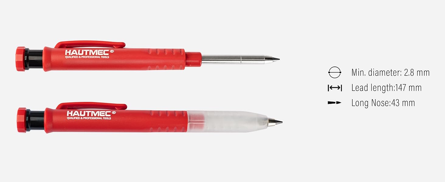 Comparing long-nose and clear-sleeve pencil options