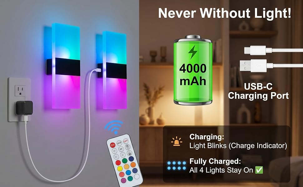 2 Color Changing Magnetic Night Lamp