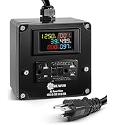 20A AC Power Meter, 125V Outlet Monitor for NEMA 5-15P to 5-20R, Multifunction Energy Monitor, LC...