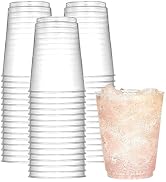 R-kay Clear Plastic Cups For Party - 10 Oz - Clear Cups 50 Pack - Extra Heavy Duty Clear Disposab...