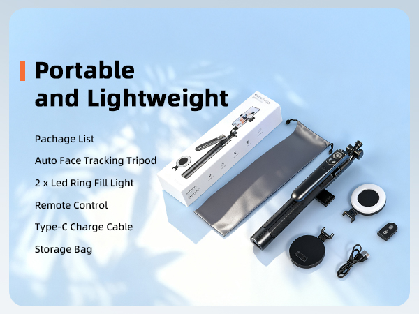 selfie stick for iphone with light