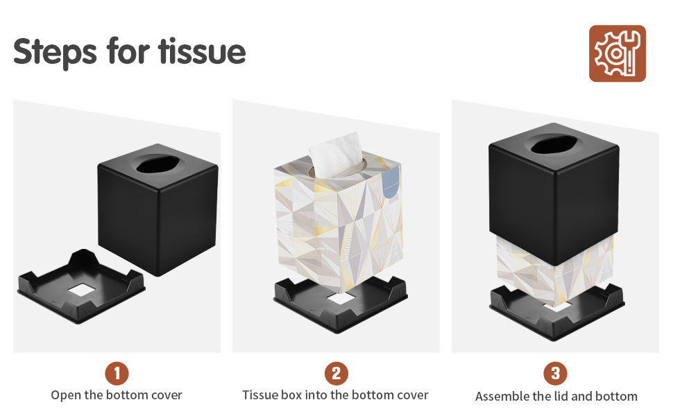 tissue storage home accessory black