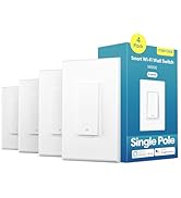 meross Single Pole Smart Switch, 2.4GHz Wi-Fi Light Switch Compatible with Alexa and SmartThings,...