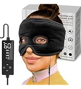 sticro Sinus Relief Mask Moist Heat with 3 Temp Settings, Ex-Large Headache Mask Electric Face He...