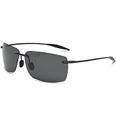 YIMI Mens Sunglasses Polarized Frameless z87 Safety Sun Glasses For Women UV400 Lightweight Anti-...