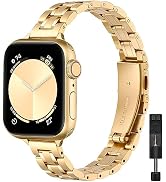 STIROLL Thin Replacement Band Compatible for Apple Watch 38mm 40mm 41mm 42mm 44mm 45mm 46mm 49mm,...