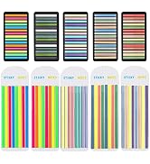 Potanro Sticky Tabs 2300 Pcs Translucent Sticky Tabs 10 Sheets Highlighter Book Tape Long Highlig...