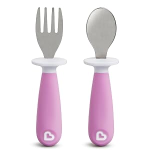 Raise Toddler Fork and Spoon, Purple