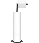 Toilet Paper Holder Stand, Free Standing Toilet Paper Roll Holder for 4 Spare Rolls, Modern Bathr...