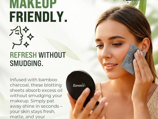 Zoroms blotting paper makeup friendly