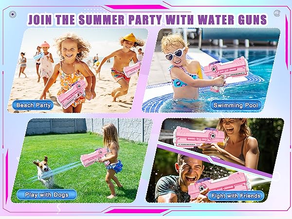 pink electric water guns
