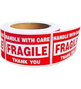 Immuson 3" X 5" Fragile Handle with Care Warning Stickers for Shipping and Packing,Warning Fragil...