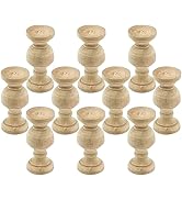 DOITOOL 10Pcs Unfinished Wood Spindles Decorative Balusters for DIY Woodcrafts Wine Rack Bed Fram...