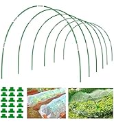 Joyhalo Garden Hoops for Raised Beds, 36pcs Greenhouse Hoops, Rust-Free Coated Fiberglass 8ft Gar...