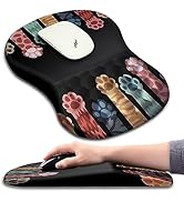 Hokafenle Ergonomic Mouse Pad Wrist Support with Massage Design, Wrist Rest Pain Relief Mousepad ...