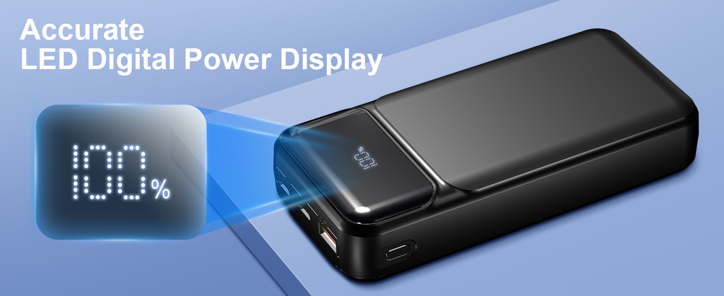 3 Built in Cables + 4 outputs and 2 inputs + Fast and Efficient Charging + Smart LED Display