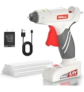 SHALL 4V Cordless Hot Glue Gun Kit, 15s Fast Preheating Wireless Glue Gun with 12Pcs Mini Glue St...