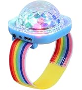 Lancoon Disco Ball Light, Wearable Mini Portable LED Lamp Night Strobe Watch Bracelet USB Chargin...