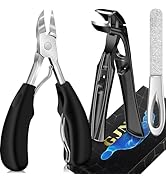 Toenail Clippers for Thick Toenails, Gifts for Him Men, Angled Head Nail Clippers for Seniors wit...