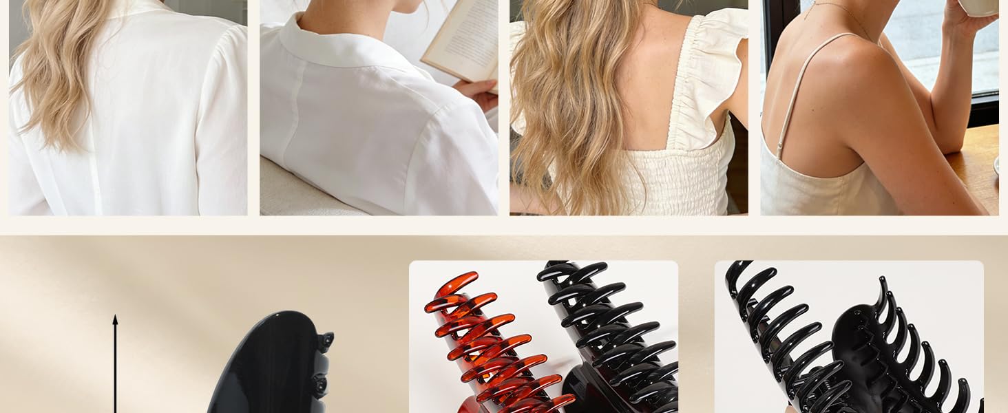 Hair claw clips