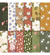 48 Sheets Scrapbook Paper 11x11, Vintage Floral Pattern Decorative Scrapbook Paper for Journals D...