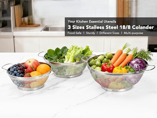 3 Pack Colander