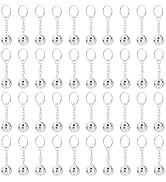 DICOSMETIC 40Pcs Glass Disco Party Favors Disco Ball Keychain Platinum Bachelorette Party Keychai...