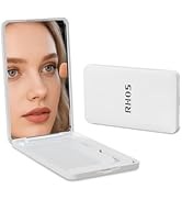 RHOS Folding Mirror with Comb, Pocket Makeup Mirror for Women and Girls, Compact & Portable for T...