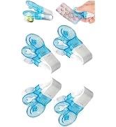 4Pcs Blue Portable Pill Taker Remover, Pill Remover, Blister Pack Opener Popper Assistance No Con...