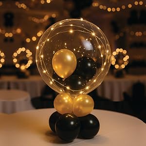 a light up bobo balloon on a table