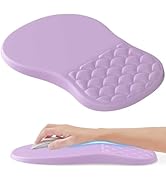 Ergonomic Mouse Pad Wrist Support with Memory Foam&Non-Slip Pu Base Cushion Massage Bump,Computer...